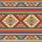 ABAKUHAUS Bunt Gewebe als Meterware, Ethnisches aztekisches Stammes-, Dicht Gewebter Stoff zum Nähen Polster Wohnaccessoires, 3M (148x300cm), Dunkelorange Aqua