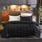 FANSU Copripiumino Matrimoniale 240x220cm - Set di Biancheria da Letto per Geometria Double Face da 4 Pezzi, 100% Microfibra Copripiumini a Cerniera con 2 Federe 50x75cm e Lenzuola Piane (Bianco/Nera)