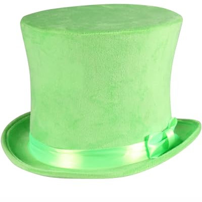 Thetru Kostüm Zubehör Zylinder Hut neon grün Karneval Fasching Gr. 59/60