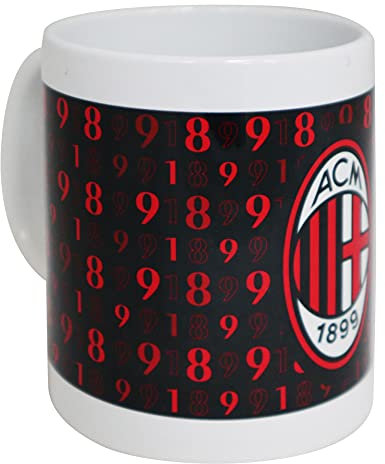 Tazza Milan in ceramica con interno bianco e scritta nera PRODOTTO UFFICIALE