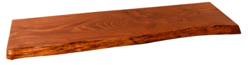 Hilwood - Regal, Wandboard, Wandregal, Hängeregal, Bücherregal, Echtholz, massiv (Teak Douglasie, 120 cm lang)