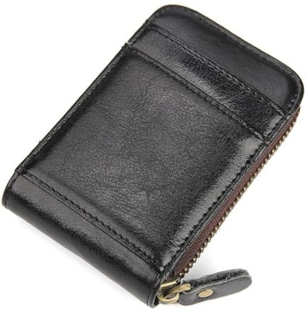 INF Premium Kreditkarten-Etui RFID schwarz, Wallets Portemonnaie Mini Geldbeutel Männer, Kartenbrieftasche mit RFID-Schutz, Kartenetui Herren Brieftasche Geldbörse Kreditkartenfach