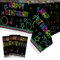 3er-Pack Glow Party Tischdecke - Einweg-Geburtstagstischdecke aus Neon-Kunststoff, Schwarzlicht-Rechteck-Tischdecke mit durchgehendem Druck 130x220cm für Glow in The Dark Party-Dekorationen