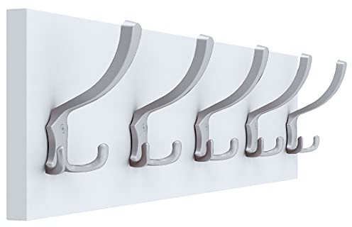 AKKE Garderobenleiste Garderobenpaneel Wandgarderobe Wandpaneel Garderobe PVC Pico 15x70 cm ALUMINIUM | WEISS