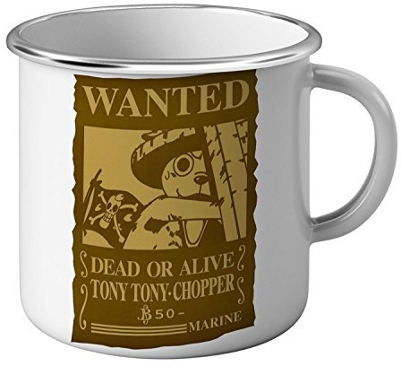 French Unicorn Mug Emaillé Metal dessin image personnage tony tony chopper medecin equipage chapeau de paille one piece