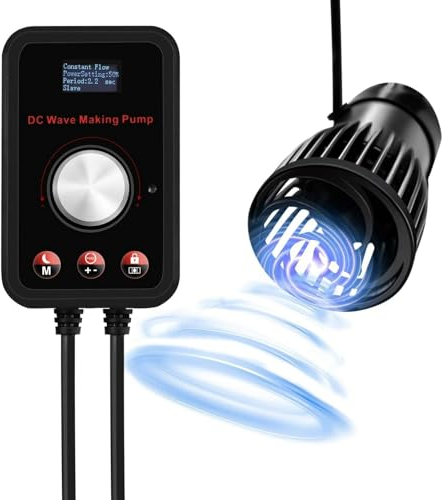 CONQUERALL 430-2160GPH 15W Wave Maker für Aquarium 24V DC Aquarium Wave Maker Sinuswellen Technologie Großer Durchfluss und Ultra Leise Geeignet für Süß- und Salzwasser