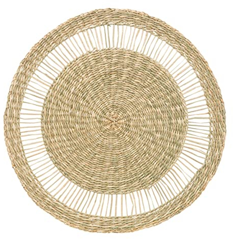 JJA Set DE Table Rond Osier Roseau TRESSÉ 38CM Nature
