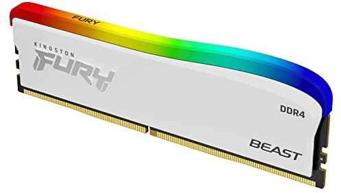 Kingston FURY Beast blanc RGB Special Edition 16GB 3200MT/s DDR4 CL16 DIMM Mémoire Kit pour PC Module Simple - KF432C16BWA/16