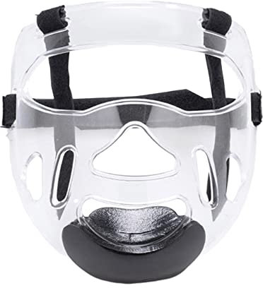Oshhni Protezione facciale Trasparente, Protezione facciale Rimovibile Portatile Taekwondo per Lo Sport, Bambini