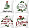 Kissenbezüge Edel 4er Set, Weihnachten Farbenfreunde Kissenhülle Ghirlanda di Alberi Weihnachtsdekoration Schlafzimmer 45X45CM