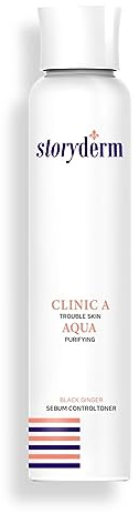 Storyderm Antibakterielles Gesichtswasser | Koreanische Pflege für Akne, fettige & Problemhaut | Mit schwarzem Ingwer & Galgant-Extrakt | Alkoholfreies Tonikum - CLINIC-A AQUA - 150ml