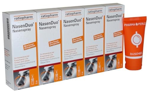 Pharma Perle NASENDUO 5x 10ml Erwachsene I Nasenspray I schnelle Hilfe bei Schnupfen I mit give-way