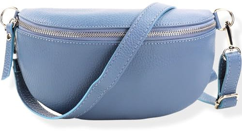Blade Bauchtasche Damen Echtleder, stylische Gürteltasche Damen mit Leder abnehmbaren & verstellbaren Breiten Gürtel, Crossbody Bag Damen, Hochwertige Brusttasche für Frauen