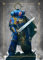 Displate Warhammer Metalposter Magnetische Befestigung Offiziell Lizenziert Bilderr Geschenke Ultramarines Bladeguard Poster 32x45cm