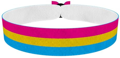 Pansexual - Flagge Stoffarmband - Wasserfestes Satin Armband - Handgemachtes LGBTQ Modeaccessoire - Pride Merchandise - Verstellbares Unisex Freundschaftsarmband - Armband für Vielfalt und Akzeptanz