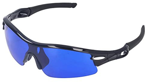 Lunettes Sport Ball Finder, Lunettes de Recherche de Balle de à Lentille Bleue, Protection UV Lunettes Cyclisme Portables Lunettes de Localisation pour les Sports de Plein