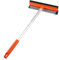 Window Squeegee, 2 in 1 Window Cleaner Tool with Squeegee and Sponge,Window Cleaning Kit with Extension Pole 17-58 Inch for Shower,Mirror, Car Windshield Washing