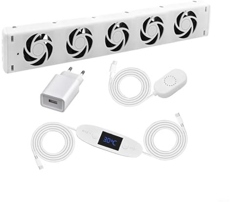 HpLive Ventilatore Radiatore Per Termoriscaldatori E Radiatori,5 Ventilatori Di Raffreddamento Intelligente Per Riscaldamento Camino Raffreddamento Ventilazione Per Risparmiare Energia E Costi Di