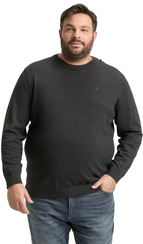 TOM TAILOR Herren 1044797 Basic Strickpullover mit Rundhalsausschnitt (1er Pack)