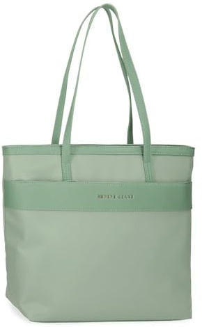 Pepe Jeans Morgan, Damentaschen und Reiseaccessoires, beige, schwarz, grünes Kunstleder, von Joumma Bags