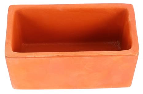 Balacoo Maceta Rectangular De Terracota para Suculentas y Cactus Contenedor Decorativo para Jardines Miniatura y Espacios De Oficina