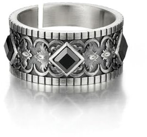 Caiduoduo Iris Ringe Männer Nische Persönlichkeit Vintage Mode Zeigefinger Offener Ring