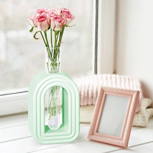 Healife Silikonformen Giessformen für Epoxidharz - Gießformen silikon - Blumenvase formen, Resin gießform silikon, diy pinselhalter & dekorative ornamenten, Frühling & ostern silikonform vase