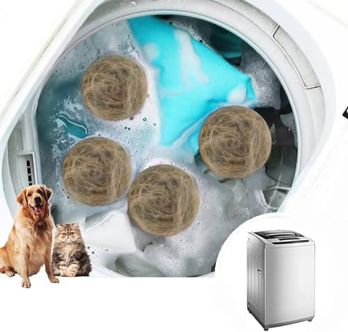 Pet Hair Remover for Laundry, 4 Pack Laundry Hair Catcher Washing Machine Lint Remover Reusable - Pet Fur Laundry Catcher Hair Remover for Laundry Clothes Bedding (4)