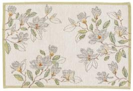 Sander Tischset Platzset Maggy 32 x 48cm Sommer Blüte Creme grün Magnolie