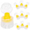 ibasenice Lot de 10 Bouchons de Bouteilles Réutilisables Couvercles en Silicone Design Push-Pull Compatibles Bouteilles de Sport Soda Accessoires pour Camping et Voyage