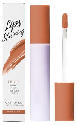 Lips Staining Lip Oil, Long-Lasting Moisturizing, Lip Oil Stain for Women and Girl, Lip Gloss (Caramel)