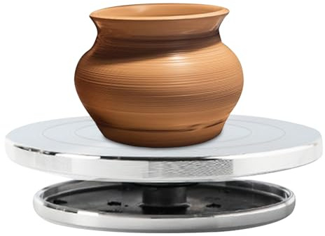 Drehteller für Tonmodellierung, 360 Grad drehbar, Drehteller für Töpferei, Turnette, Töpfer, Drehscheibe, Aluminium, für Ton, Atelier, Studios und Klassenzimmer