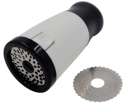 ETUCYNG Grattugia rotante per formaggio, 17 x 6 x 7,3 cm, a manovella, in acciaio, per formaggi, grattugia rotonda con manico ergonomico per verdure, frutta, noci, lo strumento da cucina