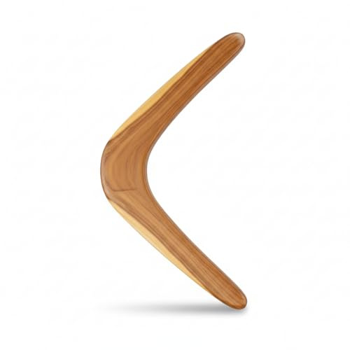 Wooden Boomerang for Kids & Adults, V-Shaped Returning Flying Saucer | Handmade Wood Outdoor Sports Throwing Toy for Backyard, Park Beach Garden Game