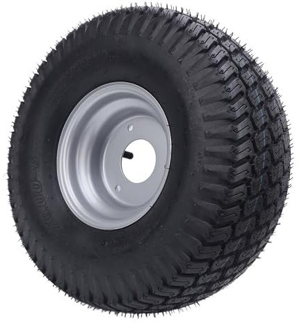 Bnineteenteam Enhanced Grip 15x6.00-6 6 Zoll Vorderreifen- und Radbaugruppe für Rasentraktor, Komplette Ersatzlösung, Aluminiumlegierung + Gummi