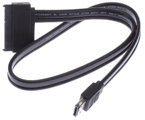 xiwai Cavo USB 2.0 combo ESATA a 22 pin SATA a 22 pin a 22 pin, per hard disk da 2,5 e 3,5, doppia alimentazione, 12 V e 5 V