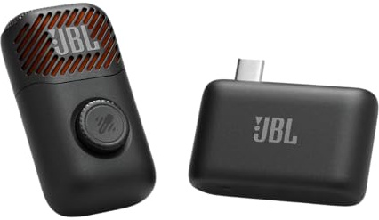 JBL EasySing Mini AI-powered Microphone with Real-Time Vocal Removal, Black | Bluetooth 5.3, Up to 6 Hours of Playtime, USB-C, Aux, 2.4GHz Wireless Connection, Detachable Handle