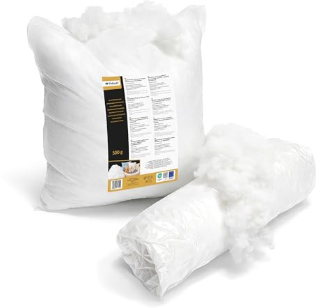 Polisoft Füllwatte 1kg, Für Kissen Kuscheltiere und Amigurumi, Flauschige Füllmaterial für Kuscheltiere, Antiallergische, Öko-Tex 100 Zertifiziert, Weiß (1000)