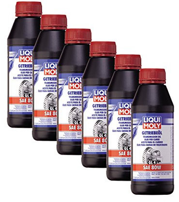 6x LIQUI MOLY 1401 Getriebeöl (GL4) SAE 80W 500ml
