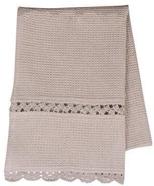 Chic Antique Küchentuch Geschirrtuch Handtuch Häkelspitze 50x70 100% Baumwolle Puder Landhaus Shabby French Vintage Retro Antik Nostalgie