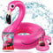 Flamingoring ca. 110 cm Schwimmring Flamingo aufblasbar Pool & Wasser mit je Getränkehalter für Erwachsene & Kinder (1x Flamingo Schwimmring Set)