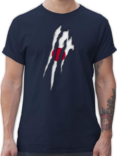 Shirtracer - T-Shirt Herren - Fußball EM WM - Japan Krallenspuren