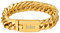 Panzerkette 16mm Breit Herrn Armband Edelstahl Klassisches Königskette Armbänder mit Personalisierte Gravur 18K Vergoldet Cuban Link Armband 21cm für Männer Herren Jungen