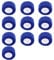 Mintice 10 X Self Adhesive Cohesive Wrap Bandages Strong Elastic First Aid Tape Blue Color for Wrist Ankle Sport 4.5mx2.5cm