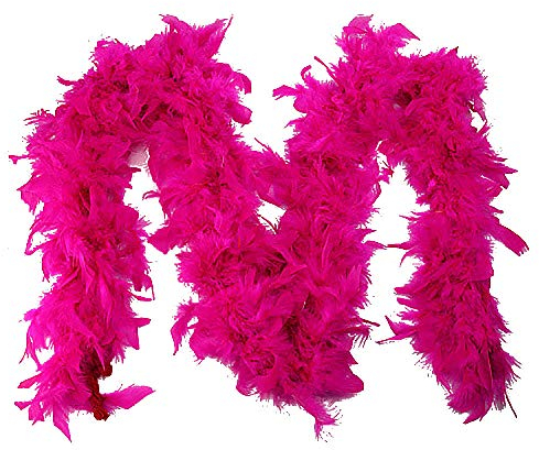Sayla Schals Tücher Damen Winter Elegant Feder Boa einfarbig Federdichten wählbar Länge Federstola Federschal Kostüm Karneval Burlesque für Fasching kuschelig farbig
