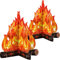 Boao Kunstfeuer Künstliche Flamme Camping Dekoration 3D Karton Lagerfeuer Herzstück Künstliche Flammen Lagerfeuer Party Dekoration für Klassenzimmer Camp Junggesellenabschied Partyzubehör