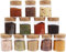 ORNAMI Small Glass Food Jar with Cork Lid and Airtight Sealing, Little Clear Canister Jar for Kitchen Storage, for Grains, Seeds, Salt, Pepper, Spices - Set of 12 (200ml)