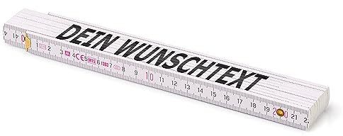 LOOXIS Personalisierter Zollstock mit Namen, Text & Motiv Bedruckt – 2 Meter, Buchenholz, Winkelskala – Geschenkidee Männer, Vatertag, Weihnachten, Heimwerker, Baustelle – Wunschtext