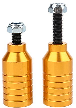 HomeDecTime Roller Stunt Pegs Set 2pcs Aluminiumlegierung Roller Pegs & 2 Stück Carbon - Gold