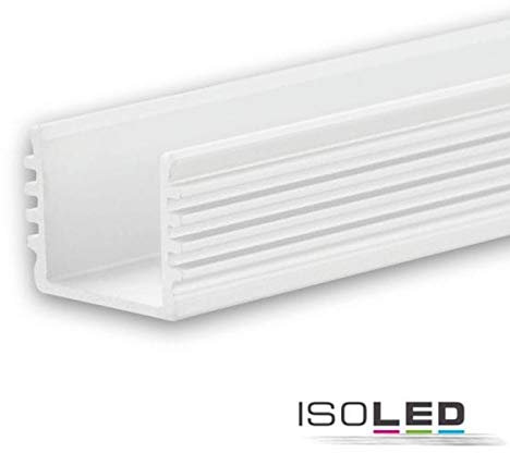 ISOLED LED-Aufbauprofil SURF12 BORDERLESS Weiß, 200cm, Für max. 12mm LED-Streifen